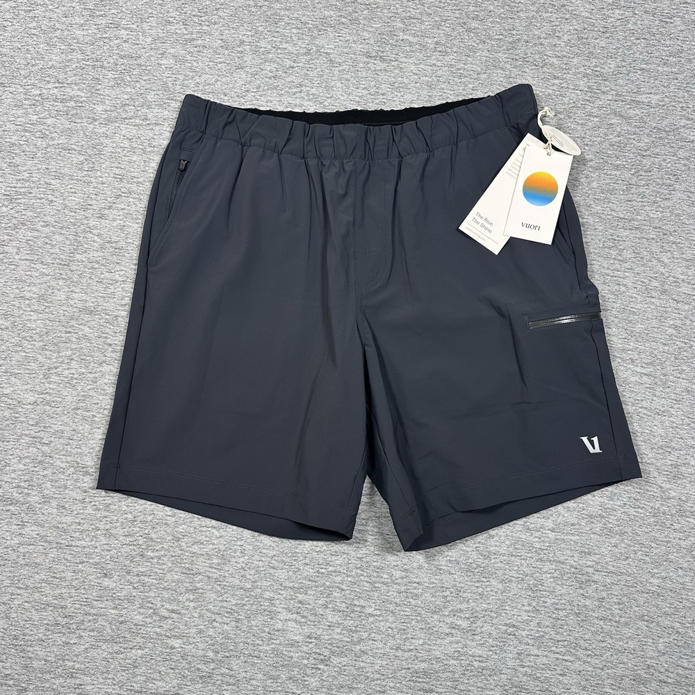 Vuori Athletic Shorts Mens Medium Blue Gray Fleet Sport Active Gym Fitness NEW